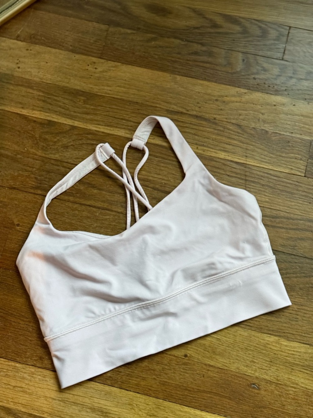 Lululemon light Pink Strappy Sports Bra